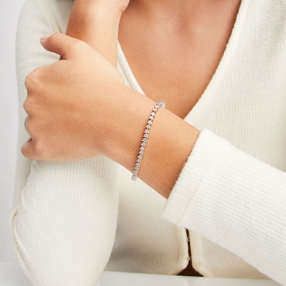 Sterling Silver 1 CT. T.W. Diamond Tennis Bracelet - 7"