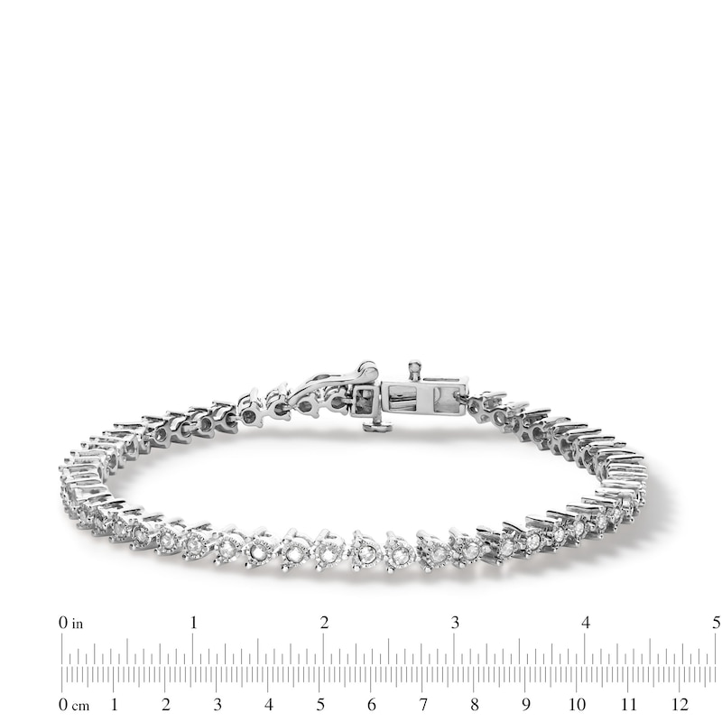 1 CT. T.W. Diamond Tennis Bracelet in Sterling Silver