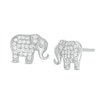 Thumbnail Image 1 of Sterling Silver CZ Elephant Studs