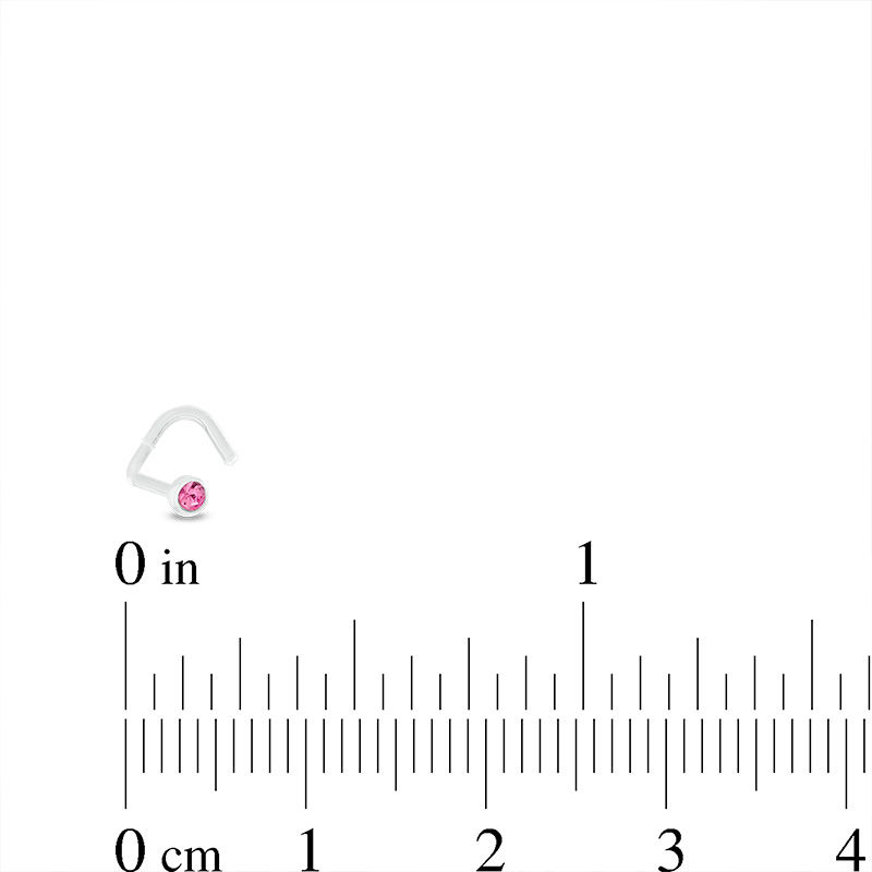 Main Image 2 of 016 Gauge Multi-Color Crystal Three Piece Nose Stud Set in Biopierce