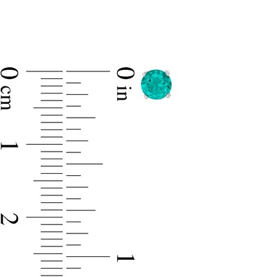 Teal and Black Cubic Zirconia Solitaire and Unicorn Stud Earrings Set in Sterling Silver