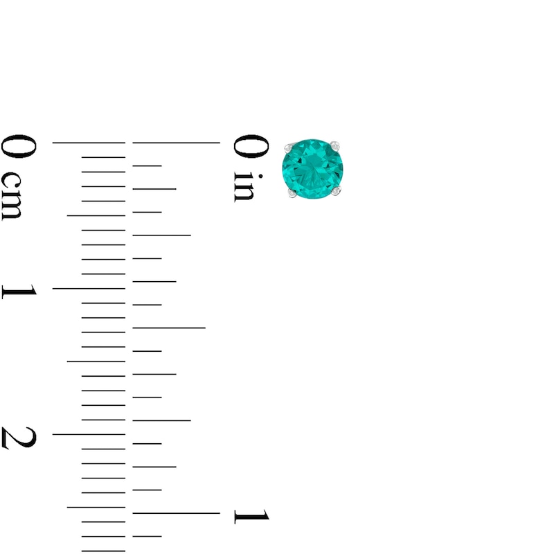 Teal and Black Cubic Zirconia Solitaire and Unicorn Stud Earrings Set in Sterling Silver