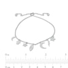 Thumbnail Image 2 of Cubic Zirconia Celestial Charm Bolo Bracelet in Sterling Silver - 9"