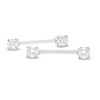 Thumbnail Image 1 of Stainless Steel CZ and Acrylic Barbell Set - 14G