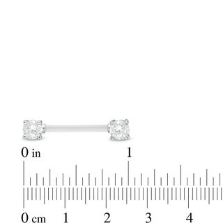 Stainless Steel CZ and Acrylic Barbell Set - 14G