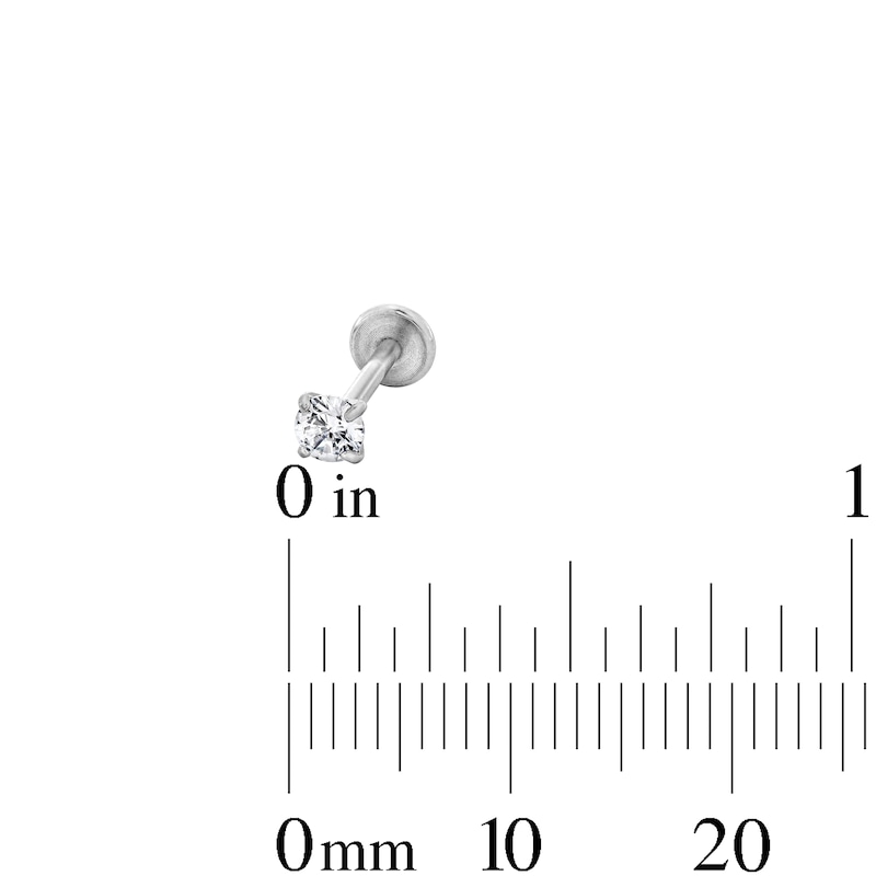 Main Image 4 of 018 Gauge Graduated Crystal Three Piece Cartilage Barbell Set in Solid Stainless Steel