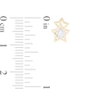 Thumbnail Image 2 of Child's Cubic Zirconia Double Star Stud Earrings in 10K Gold
