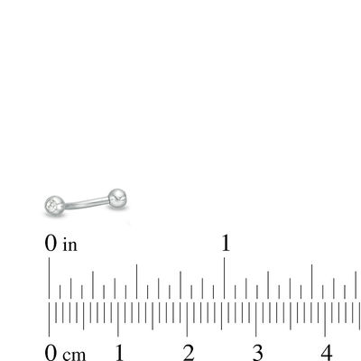 Solid and Tube Stainless Steel Crystal Three Piece Curved Barbell Set - 16G