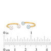 Thumbnail Image 2 of 018 Gauge 3mm Simulated Blue and White Pearl Ends Horseshoe Pair in Stainless Steel with Yellow IP