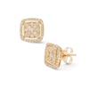 Thumbnail Image 0 of 1/2 CT. T.W. Diamond Multi-Shape "X" Cluster Cushion Frame Stud Earrings in 10K Gold