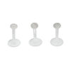 016 Gauge Multi-Textured Disc Three Piece Labret Set in Sterling Silver and Biopierce