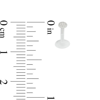 016 Gauge Multi-Textured Disc Three Piece Labret Set in Sterling Silver and Biopierce