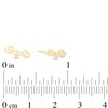 Thumbnail Image 2 of Cubic Zirconia Triple Heart Crawler Earrings in 10K Gold