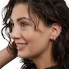 Thumbnail Image 3 of 10K Solid Gold CZ Double Row Huggies