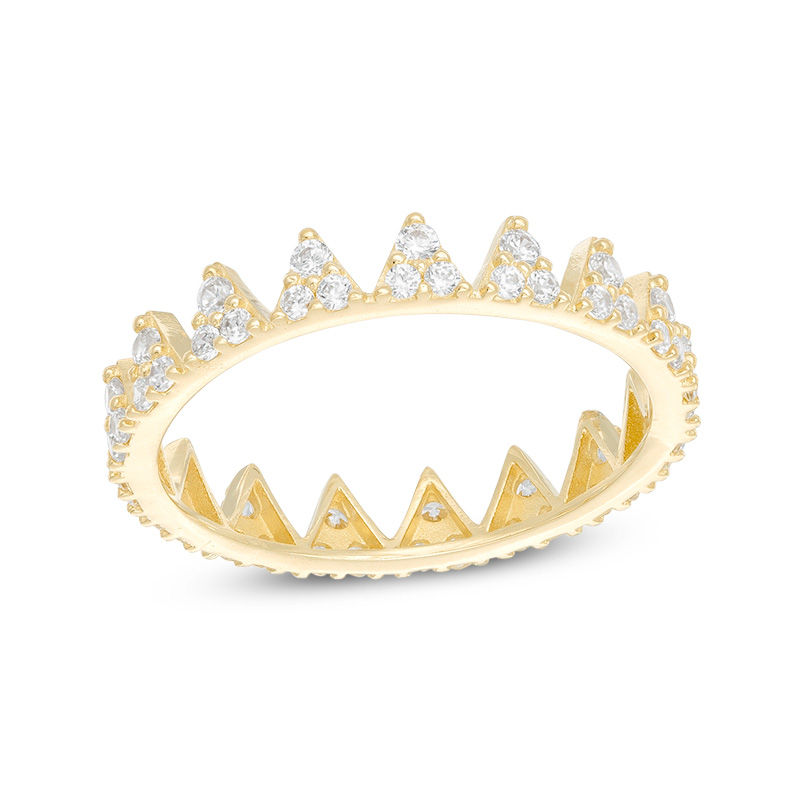 Main Image 1 of Cubic Zirconia Crown Ring in 10K Gold - Size 7