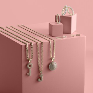 "BOSS" Stud Earrings in 10K Gold
