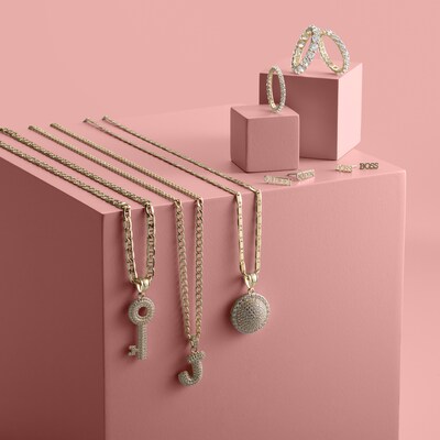 "BOSS" Stud Earrings in 10K Gold