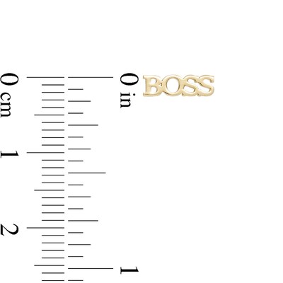 "BOSS" Stud Earrings in 10K Gold