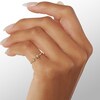 Thumbnail Image 3 of Cubic Zirconia Beaded Starburst Wrap Ring in 10K Gold - Size 7