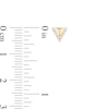 Thumbnail Image 2 of Cubic Zirconia Border Triangle Stud Earrings in 10K Gold