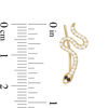 Thumbnail Image 2 of Black and White Cubic Zirconia Snake Crawler Earrings in 10K Gold