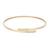 Made in Italy Cubic Zirconia Bar Bypass Bangle in 10K Gold Bonded Sterling Silver