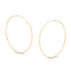 Thumbnail Image 1 of 10K Tube Hollow Gold Diamond-Cut Continuous Hoops