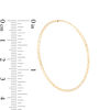 Thumbnail Image 2 of 10K Tube Hollow Gold Diamond-Cut Continuous Hoops