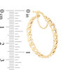 Thumbnail Image 2 of Curb Chain Link Hoop Earrings in 10K Gold