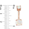 Thumbnail Image 1 of Rose Ion Plated Crystal Iridescent and Pink Belly Button Ring Set - 14G