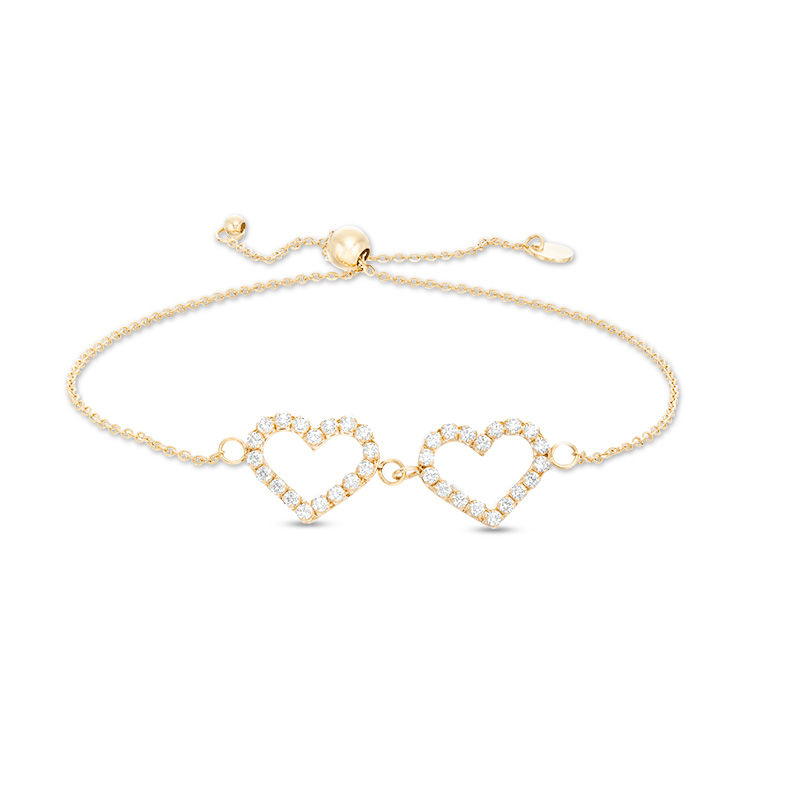 Rose Gold Annalise Heart Stone Chain-Link Bracelet - CHARLES & KEITH US