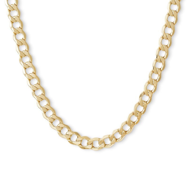 Main Image 1 of Made in Italy 150 Gauge Curb Chain Necklace in 10K Hollow Gold - 24"