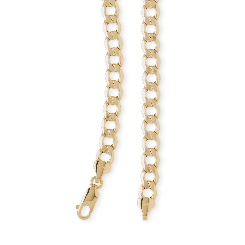 Main Image 2 of Made in Italy 150 Gauge Curb Chain Necklace in 10K Hollow Gold - 24"