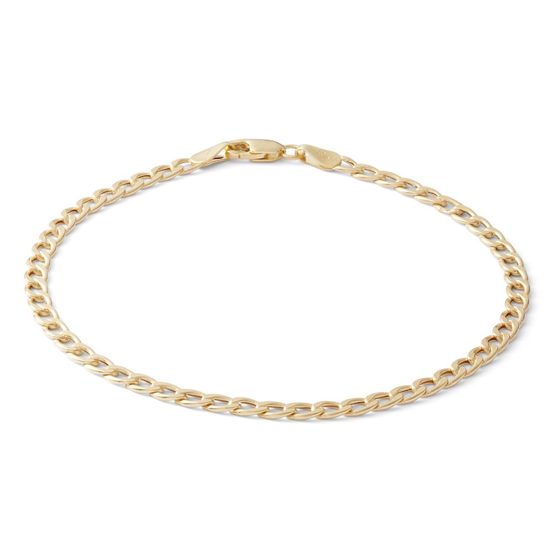 Made in Italy 3.2mm Curb Chain Bracelet in 10K Hollow Gold - 7.5"