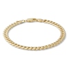 Made in Italy Men's 140 Gauge Curb Chain Bracelet in 10K Semi-Solid Gold - 7.5"