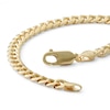 Made in Italy Men's 140 Gauge Curb Chain Bracelet in 10K Semi-Solid Gold - 7.5"