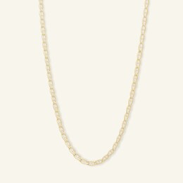 060 Gauge Mariner Chain Necklace in 10K Hollow Gold - 22&quot;