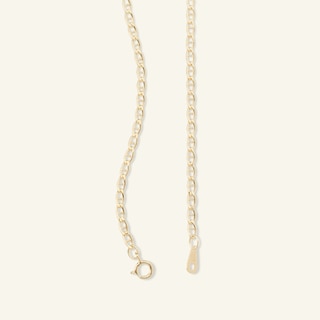 060 Gauge Mariner Chain Necklace in 10K Hollow Gold - 22"