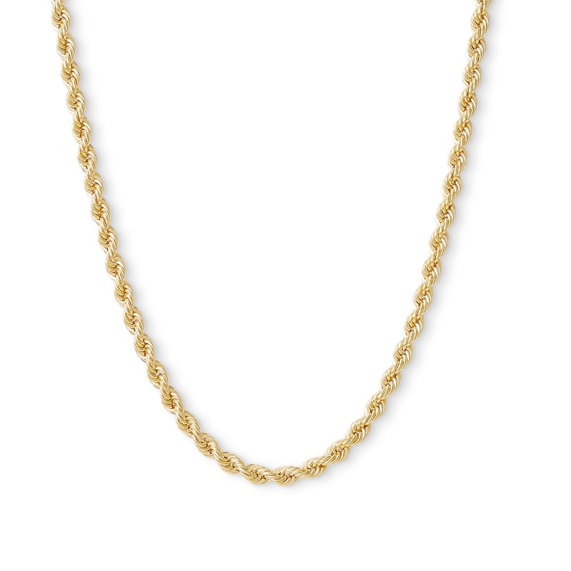 10K Hollow Gold Rope Chain - 26"