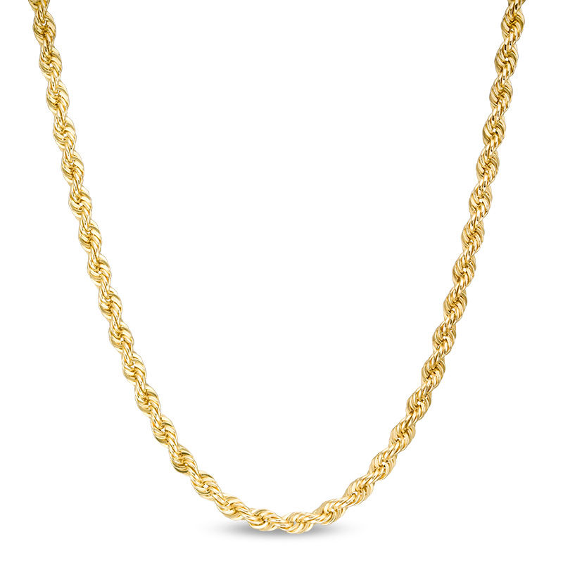 Main Image 1 of 024 Gauge Rope Chain Necklace in 10K Gold - 30"