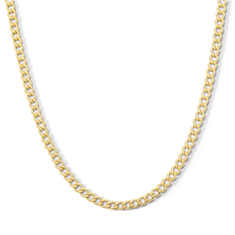 10K Hollow Gold Curb Chain - 22"