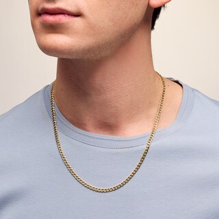 10K Hollow Gold Curb Chain - 22"