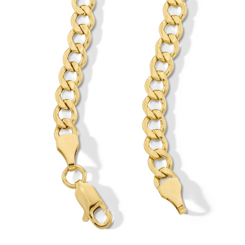 10K Hollow Gold Curb Chain Necklace