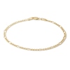Thumbnail Image 0 of 060 Gauge Figaro Chain Bracelet in 10K Hollow Gold - 7.5"