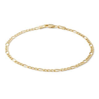 Gauge Figaro Chain Bracelet in 10K Hollow Gold
