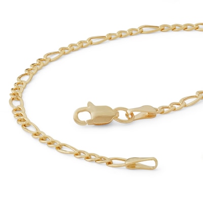 Gauge Figaro Chain Bracelet in 10K Hollow Gold