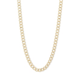 4.4mm Diamond-Cut Curb Chain Necklace in 14K Hollow Gold - 20&quot;