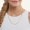 Thumbnail Image 2 of 4.4mm Diamond-Cut Curb Chain Necklace in 14K Hollow Gold - 20"