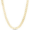 Thumbnail Image 1 of 120 Gauge Hollow Diamond-Cut Curb Chain Necklace in 14K Gold - 24"