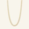 100 Gauge Diamond-Cut Curb Chain Necklace in 14K Solid Gold - 22"